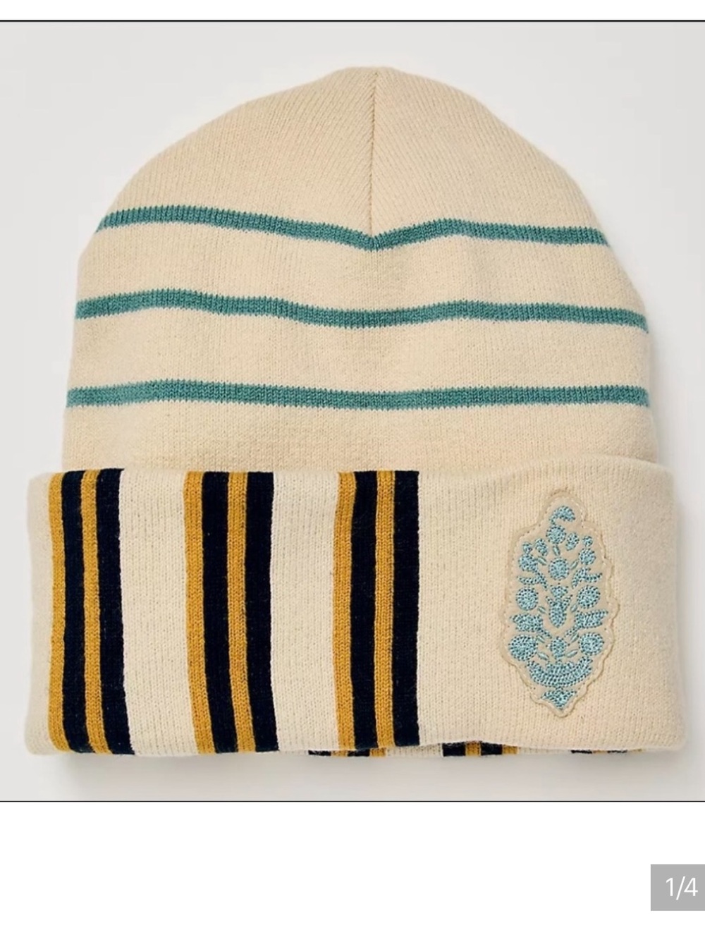 Free People FP Movement Park City Prep Beanie New Striped Preppy